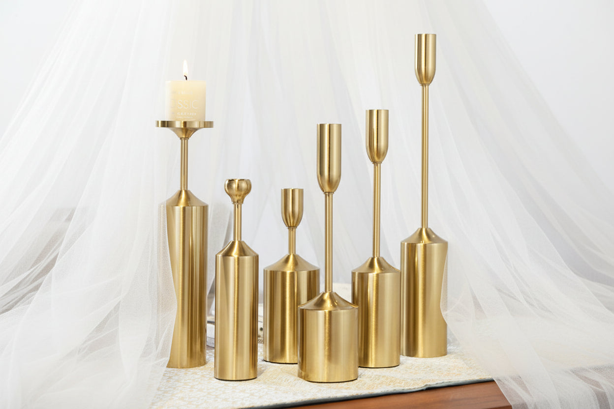 Aurelia Gold Candleholder Collection