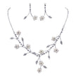 #11975 Pearl Flower and Leaf Neck and Ear Set