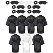 12 Pcs Bridesmaid Robes Bride Kimono for Wedding Day Satin Embroidered Bridal Party Robes