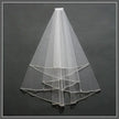 1 Layer Short Paragraph Handmade Beaded Veil The Bride Groom Hair Double Stitched Beads Wedding Accessories