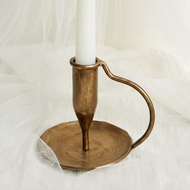 Sienna Gold Iron Candle Holder