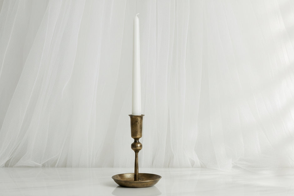 Noa Rustic Gold Candle Holder
