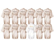 12 Pcs Bridesmaid Robes Bride Kimono for Wedding Day Satin Embroidered Bridal Party Robes